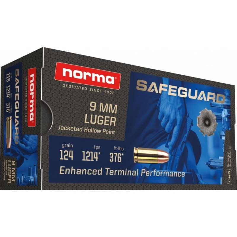 Norma 9 mm Luger JHP 124gr