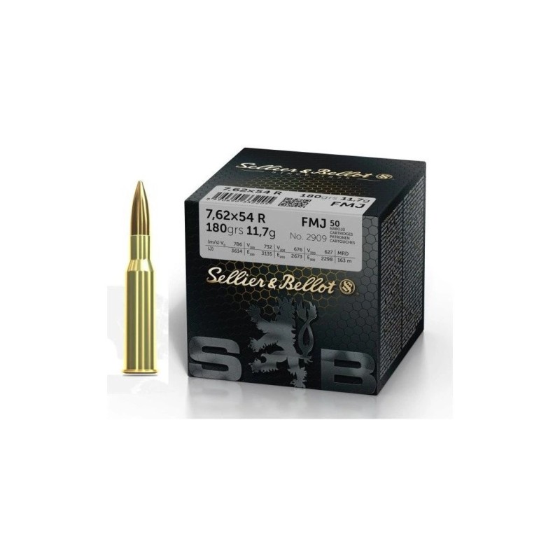 SELLIER & BELLOT 7,5x55 SWISS FMJ, 174gr, 11,3g, 50ks